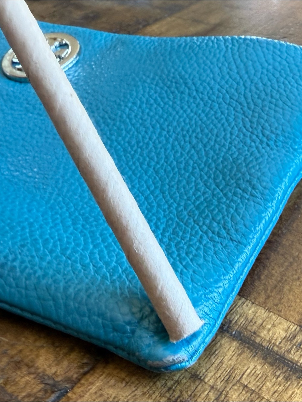 Tory Burch Teal Crossbody Phone Bag Gold Logo Travel School Brunch Weddings - Picture 10 of 10